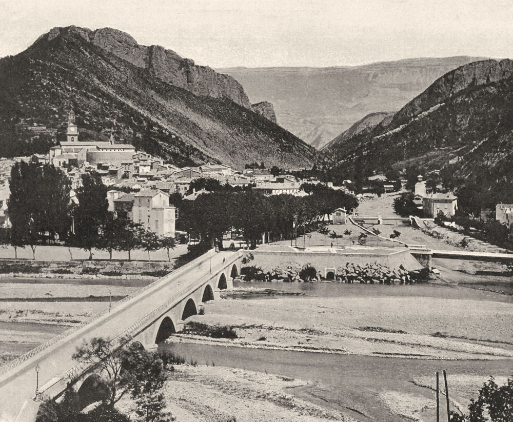 ALPES-DE-HAUTE-PROVENCE. Vue générale Digne (596 mètres d'altitude)  1902